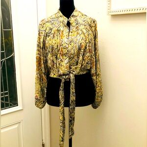 NICOLE MILLER New York Bohemian Printed Blouse.